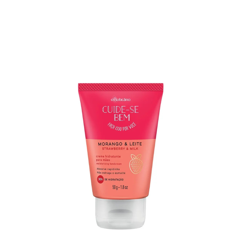 Cuide-se Bem - Crema Idratante per Mani Fragola & Latte, 50g
